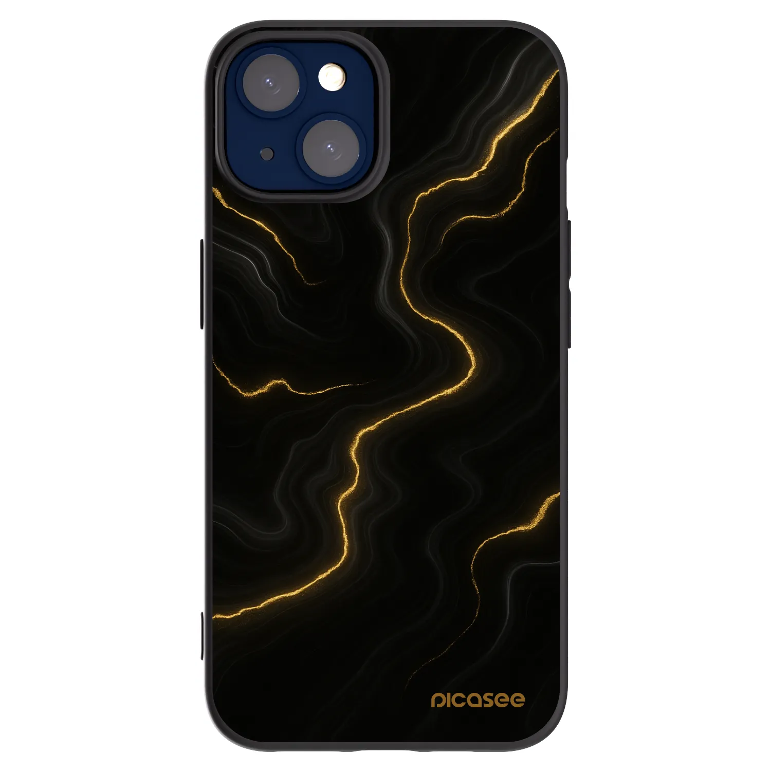 Picasee silikonowe czarne etui na Apple iPhone 14 - Thunder