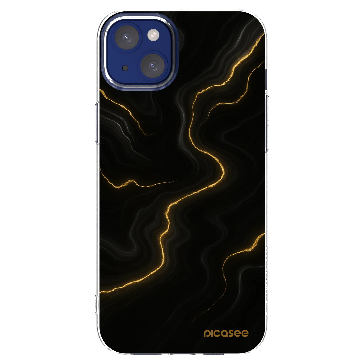 Picasee silikonowe przeźroczyste etui na Apple iPhone 14 Plus - Thunder