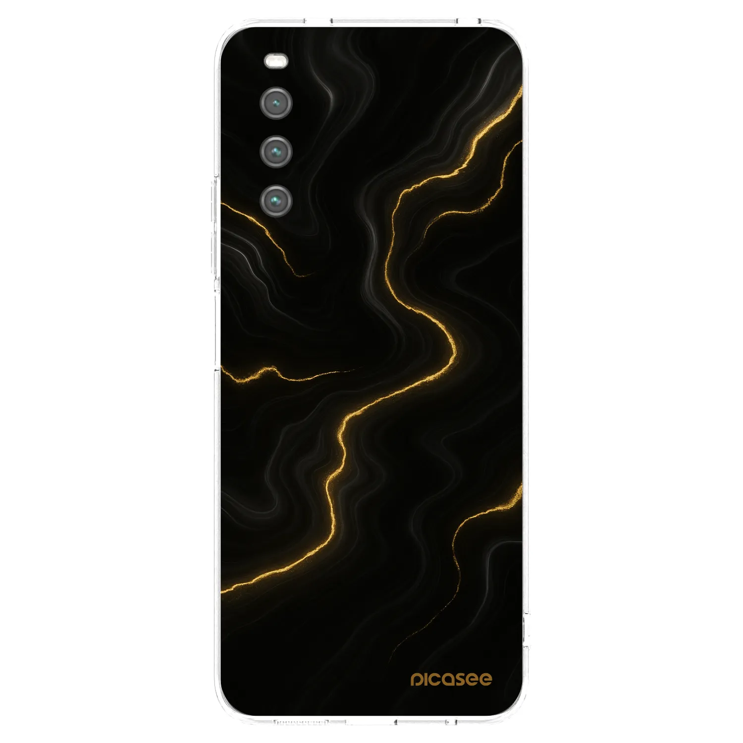 Picasee silikonowe przeźroczyste etui na Sony Xperia 10 IV 5G - Thunder