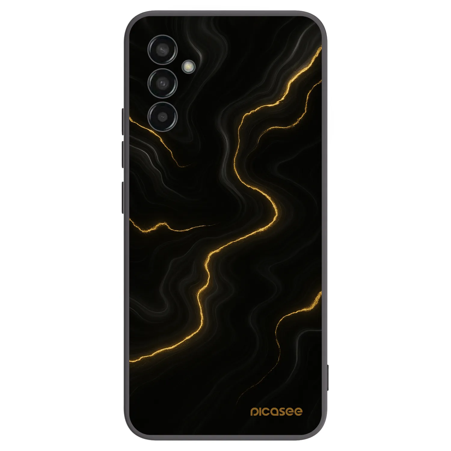 Picasee silikonowe czarne etui na Samsung Galaxy M13 M135F - Thunder
