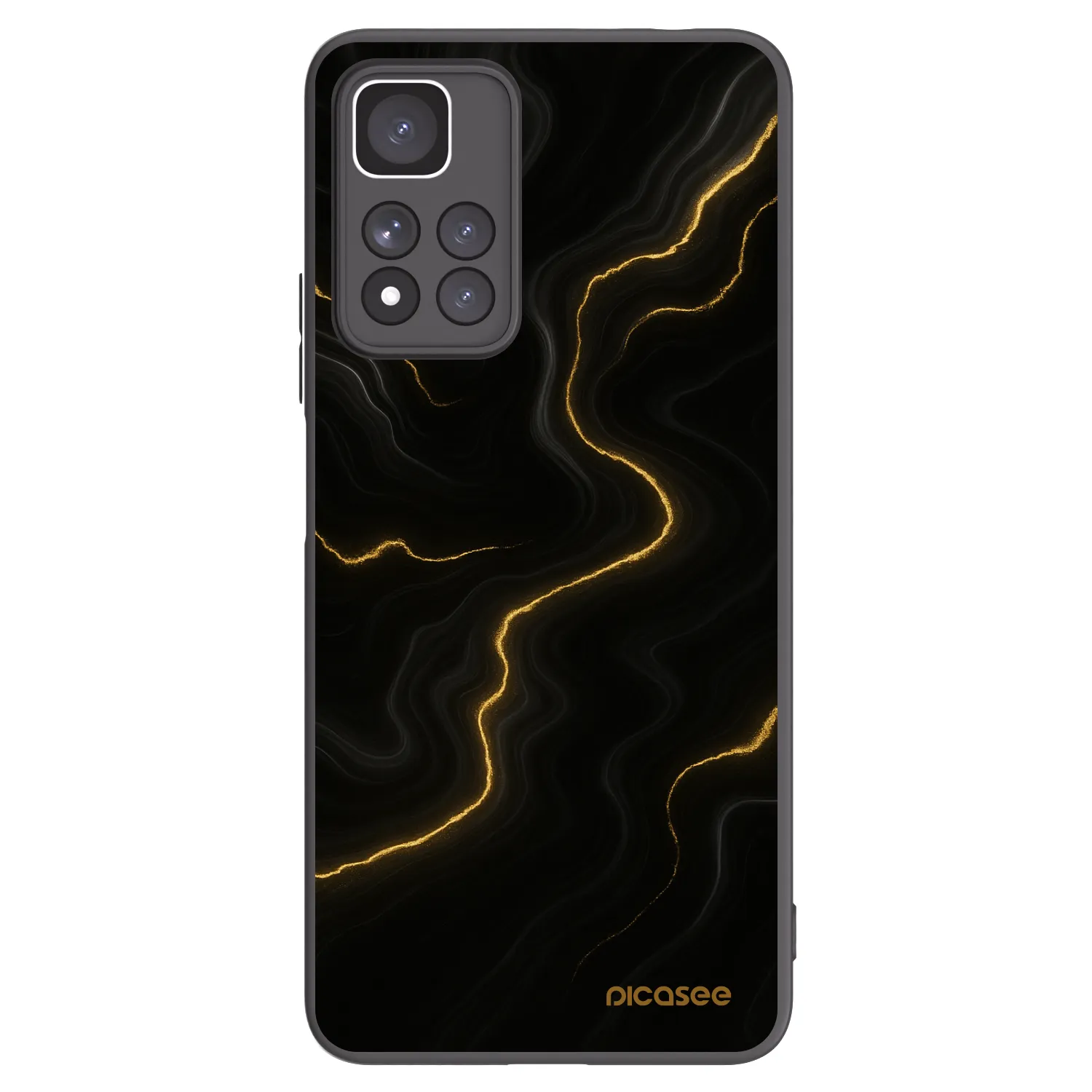 Picasee silikonowe czarne etui na Xiaomi Redmi Note 11 Pro+ 5G - Thunder