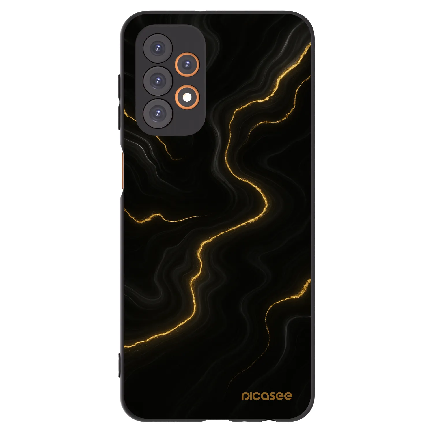 Picasee silikonowe czarne etui na Samsung Galaxy A23 A235F 4G - Thunder
