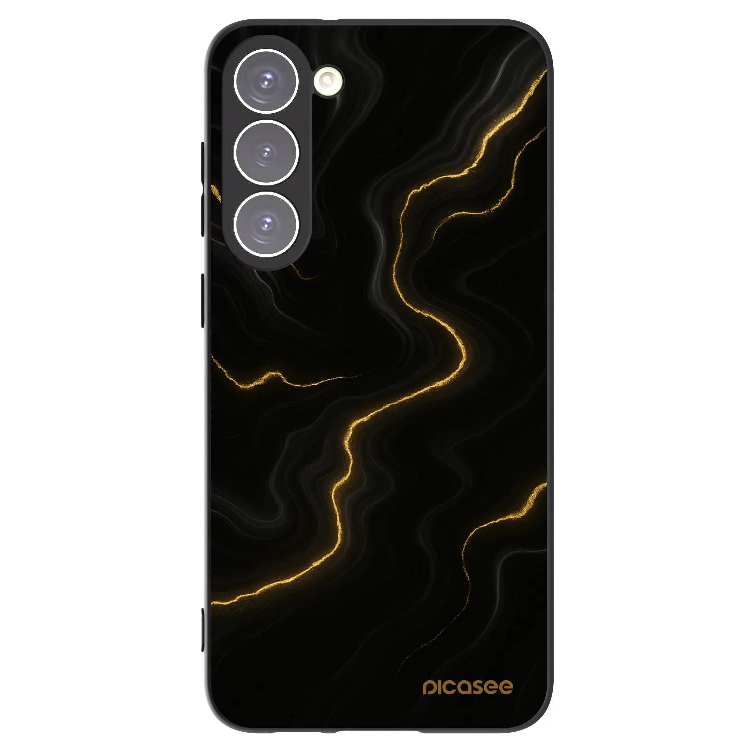 Picasee silikonowe czarne etui na Samsung Galaxy S23+ 5G - Thunder