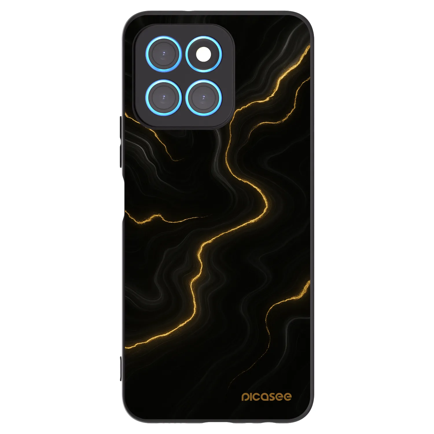 Picasee silikonowe czarne etui na Honor X6 - Thunder