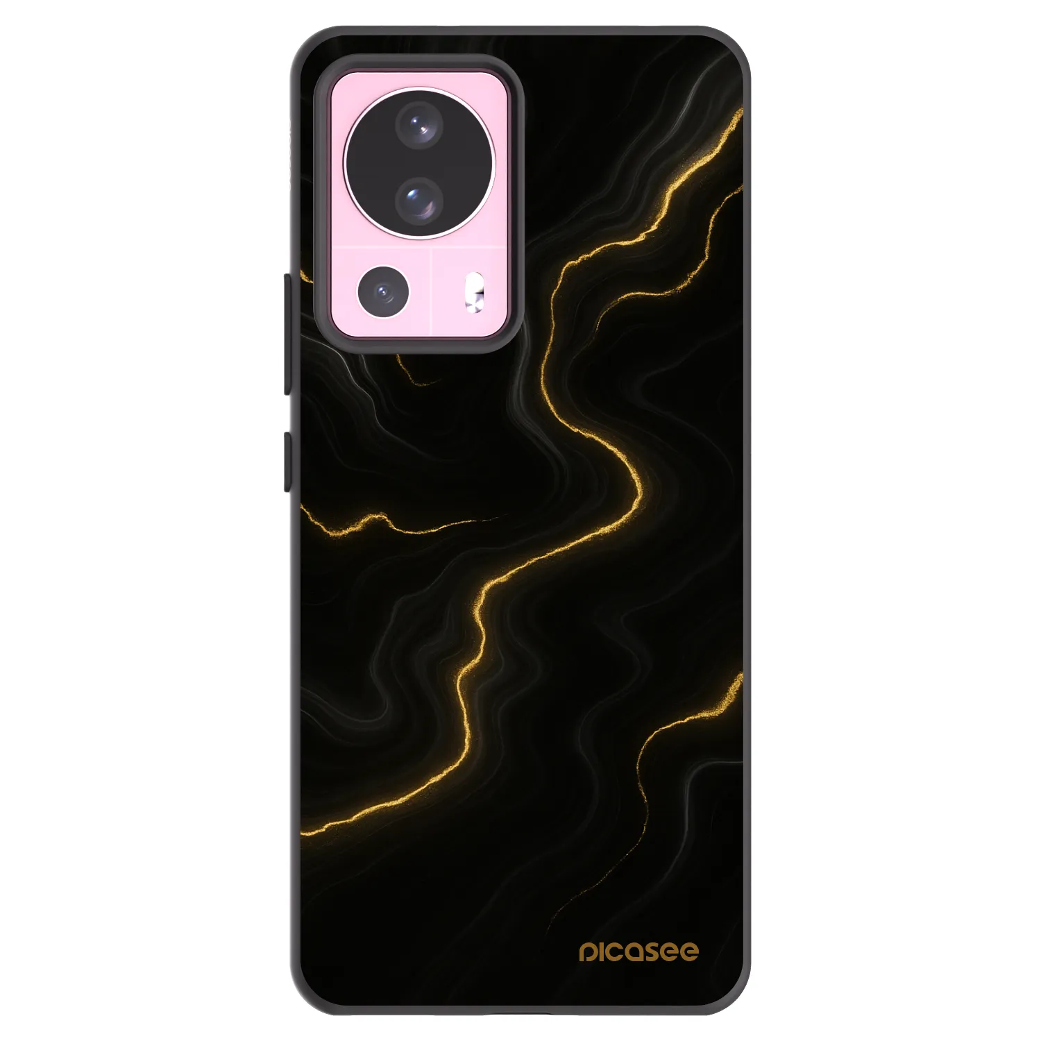 Picasee silikonowe czarne etui na Xiaomi 13 Lite - Thunder