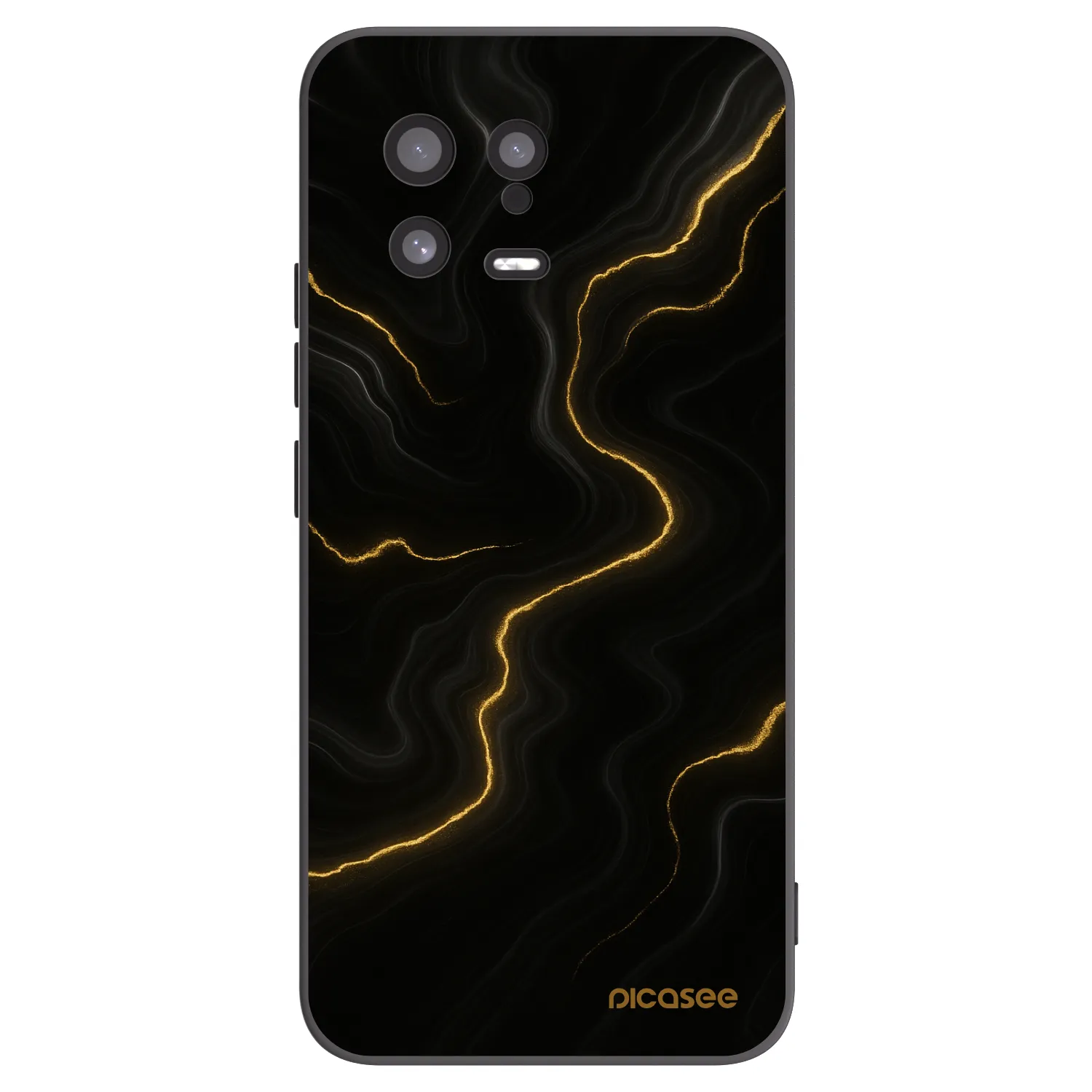 Picasee silikonowe czarne etui na Xiaomi 13 - Thunder