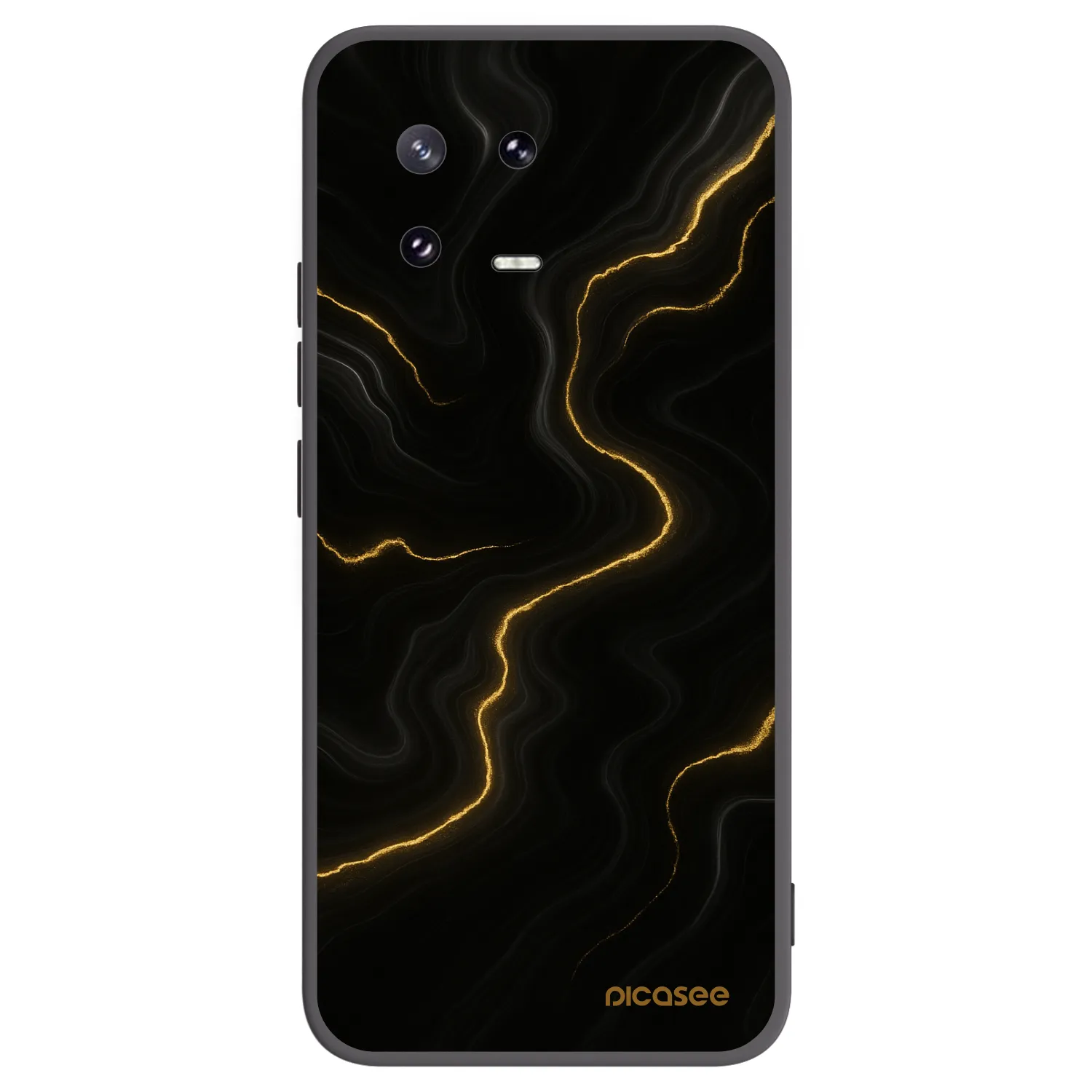 Picasee silikonowe czarne etui na Xiaomi 13 Pro - Thunder