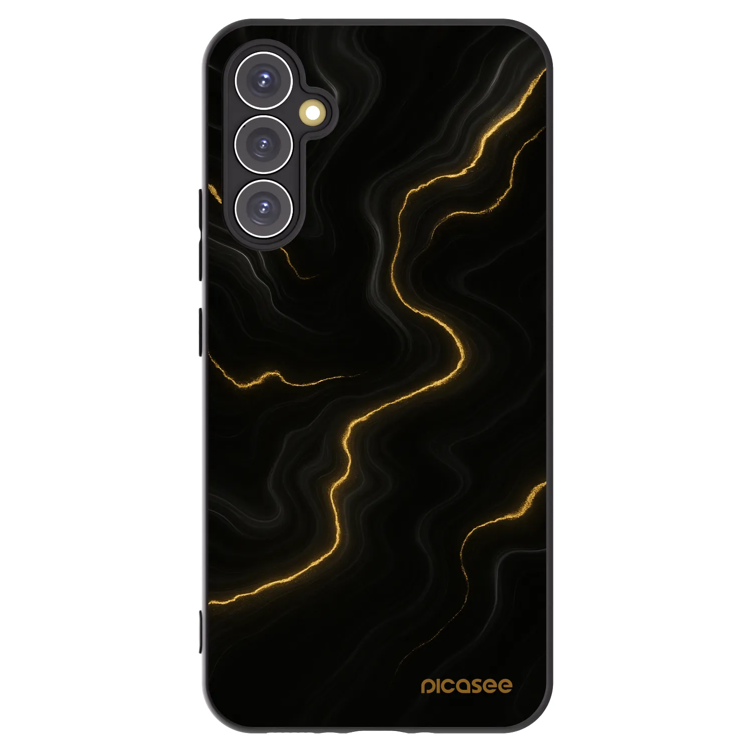 Picasee silikonowe czarne etui na Samsung Galaxy A34 5G A346B - Thunder