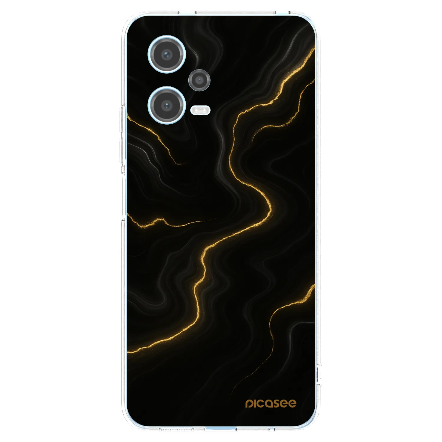 Picasee silikonowe przeźroczyste etui na Xiaomi Redmi Note 12 5G - Thunder