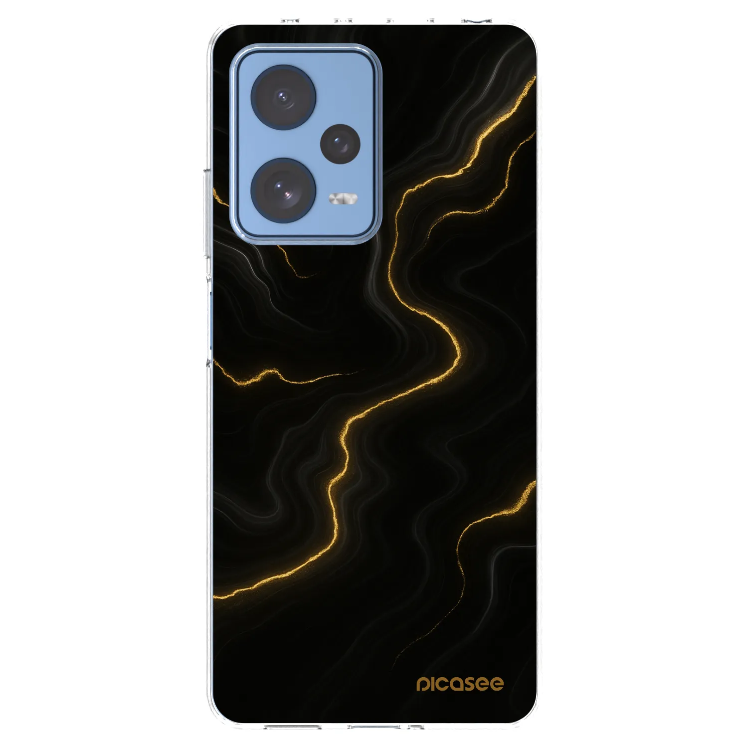 Picasee silikonowe przeźroczyste etui na Xiaomi Redmi Note 12 Pro 5G - Thunder