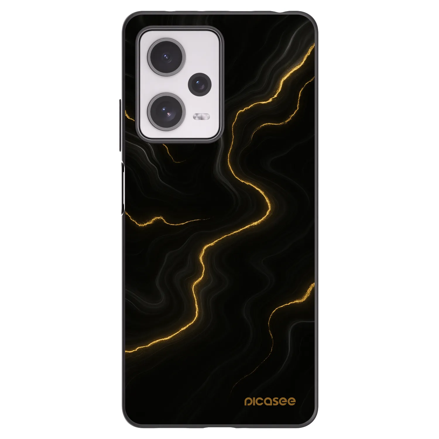 Picasee silikonowe czarne etui na Xiaomi Redmi Note 12 Pro+ 5G - Thunder