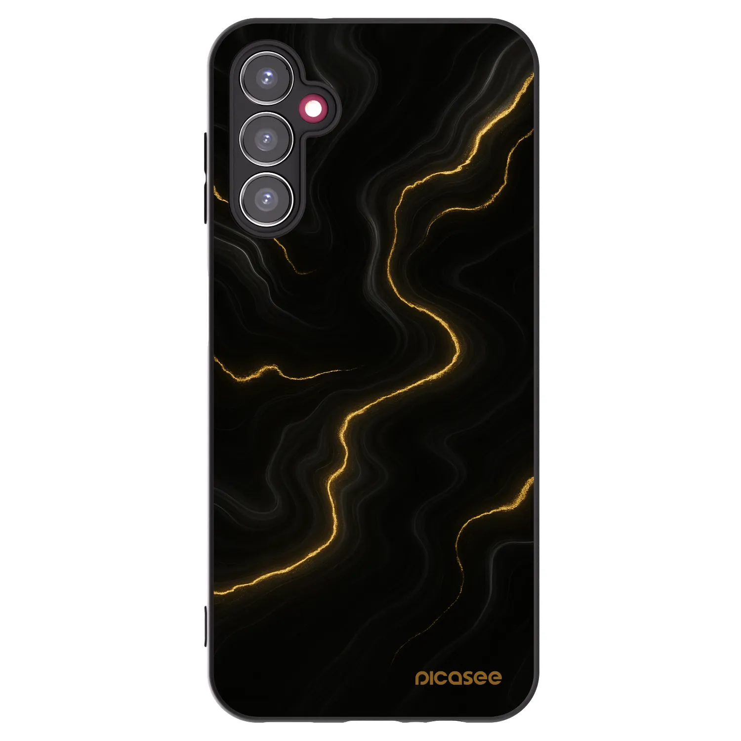 Picasee silikonowe czarne etui na Samsung Galaxy A14 5G A146P - Thunder