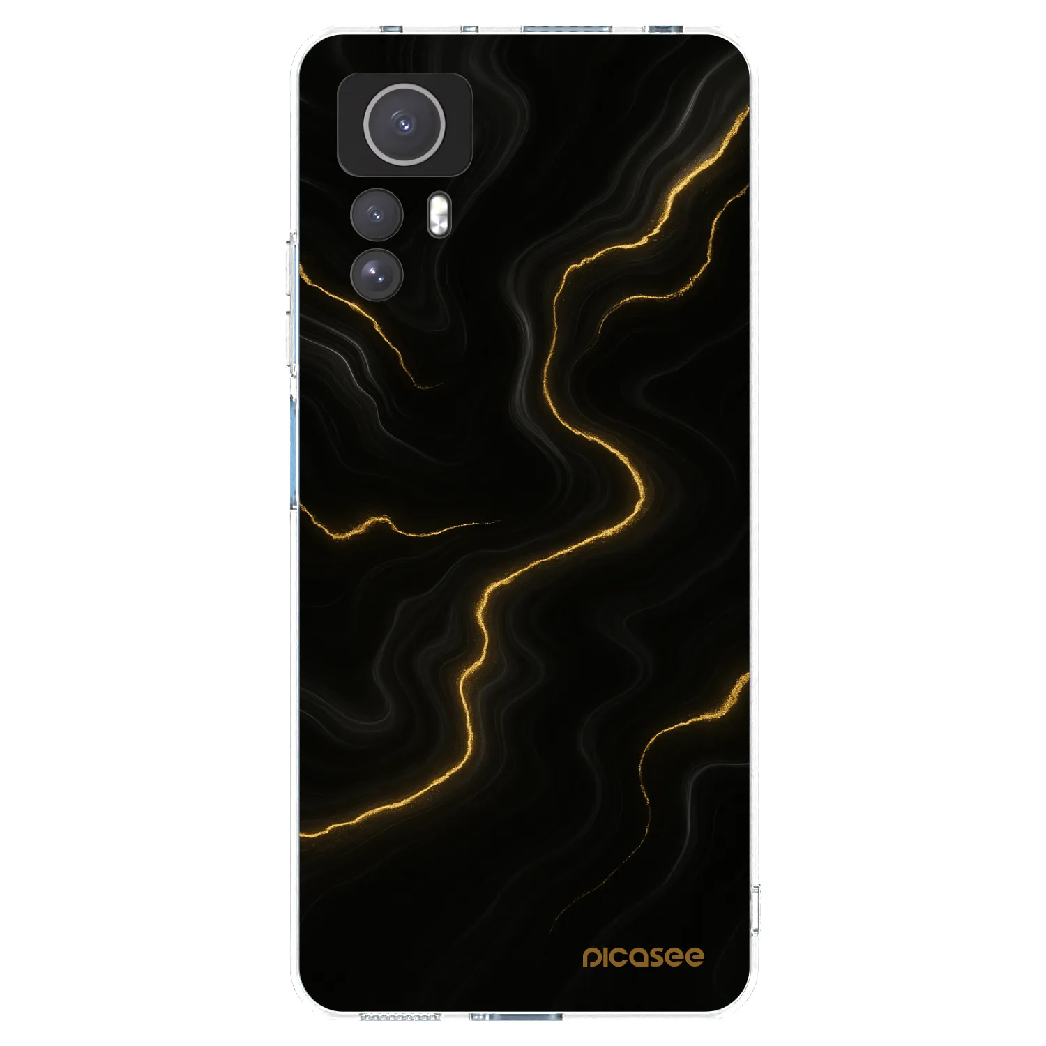 Picasee silikonowe przeźroczyste etui na Xiaomi Redmi Note 12S - Thunder