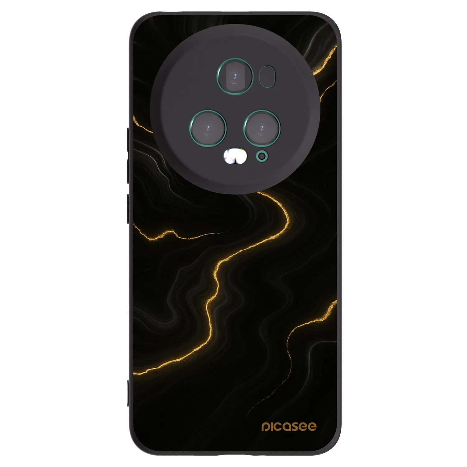 Picasee silikonowe czarne etui na Honor Magic5 Pro - Thunder
