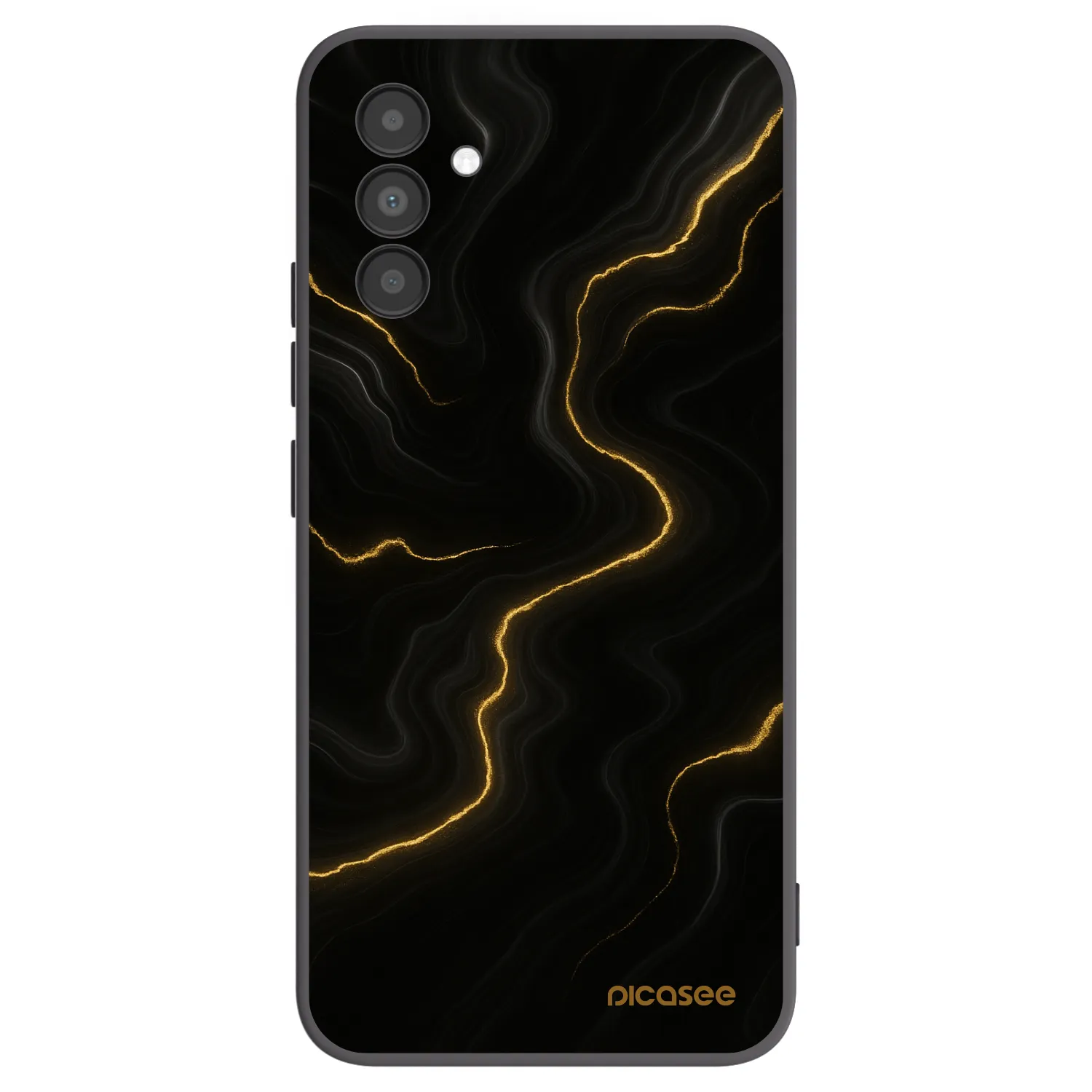 Picasee silikonowe czarne etui na Samsung Galaxy A04s A047F - Thunder