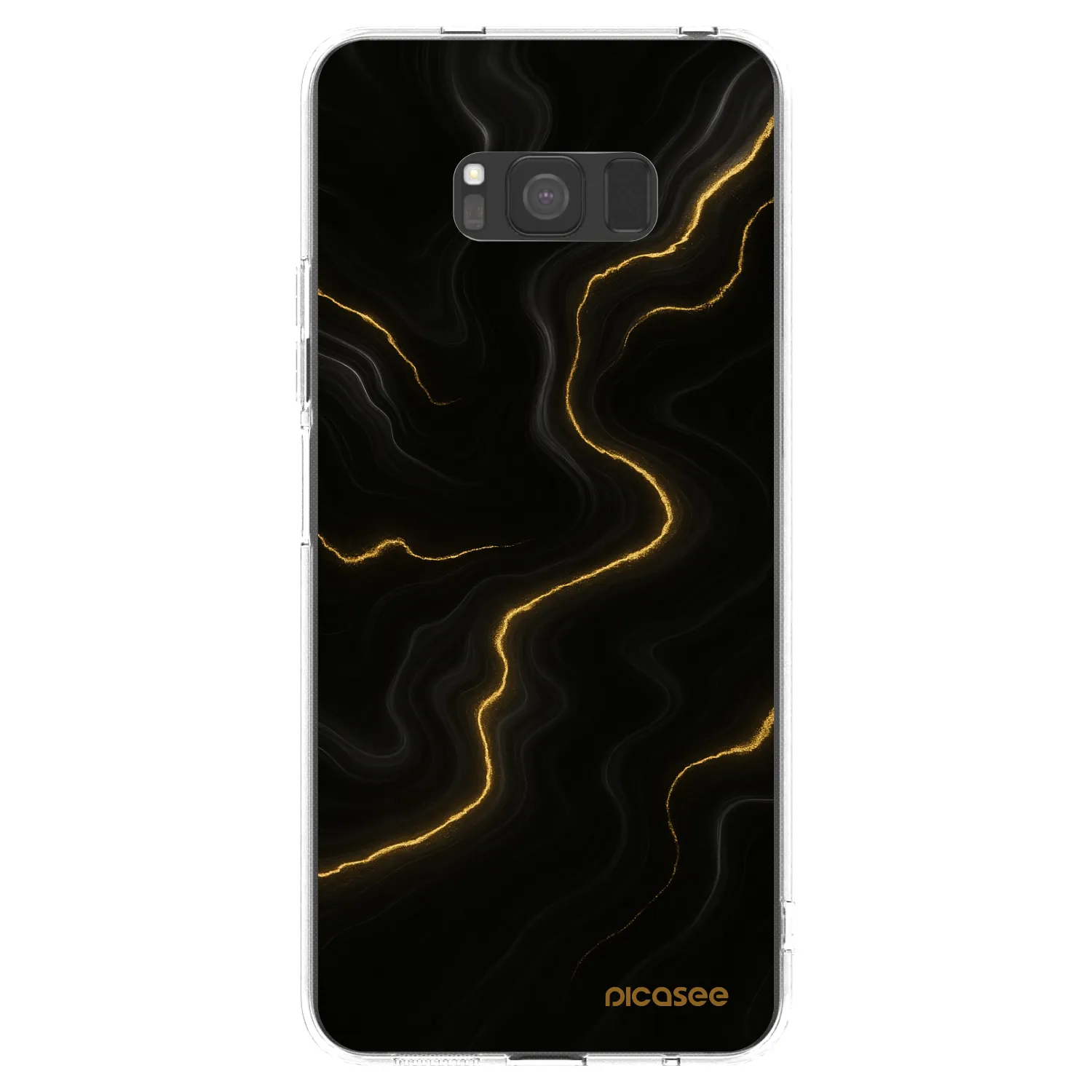 Picasee silikonowe przeźroczyste etui na Samsung Galaxy S8 G950F - Thunder