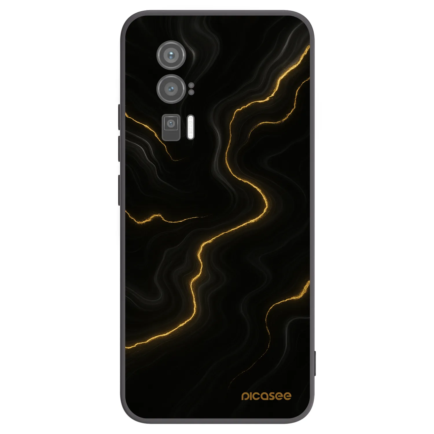 Picasee silikonowe czarne etui na Xiaomi Poco F5 Pro 5G - Thunder