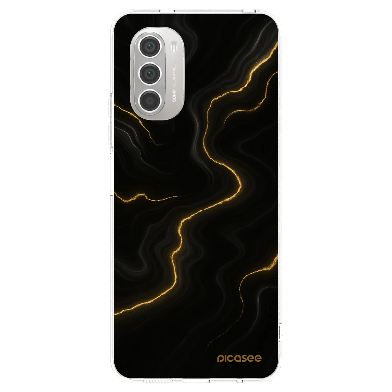 Picasee silikonowe przeźroczyste etui na Motorola Moto G51 - Thunder