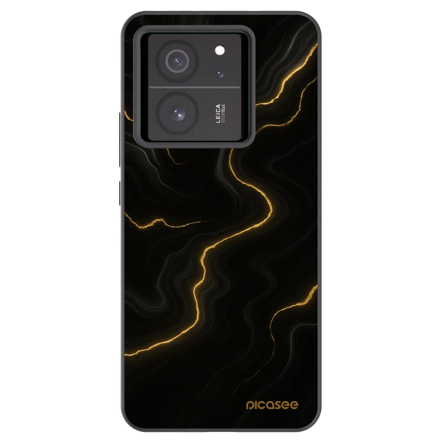 Picasee silikonowe czarne etui na Xiaomi 13T - Thunder