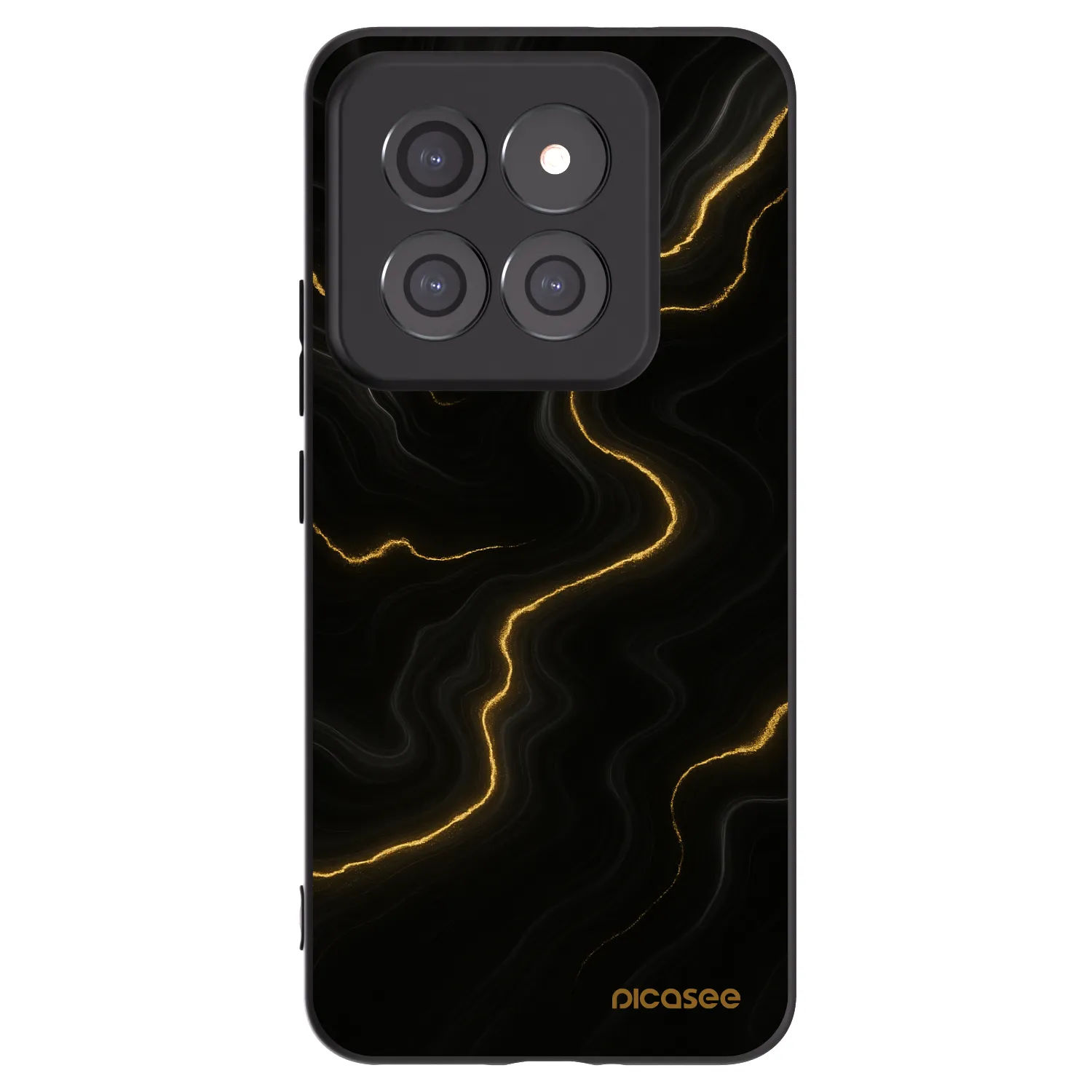 Picasee silikonowe czarne etui na Xiaomi 14 Pro - Thunder