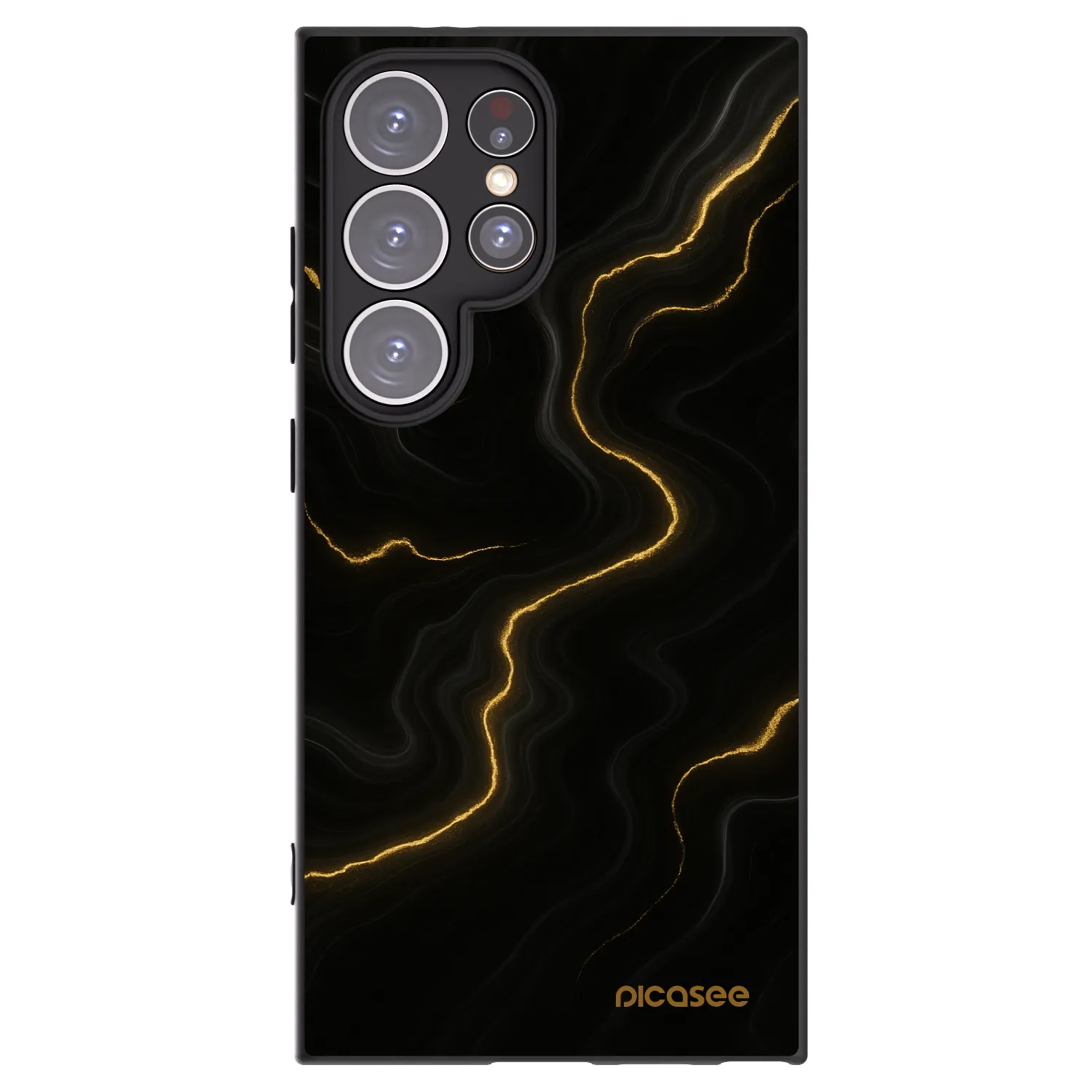 Picasee silikonowe czarne etui na Samsung Galaxy S24 Ultra S928B 5G - Thunder
