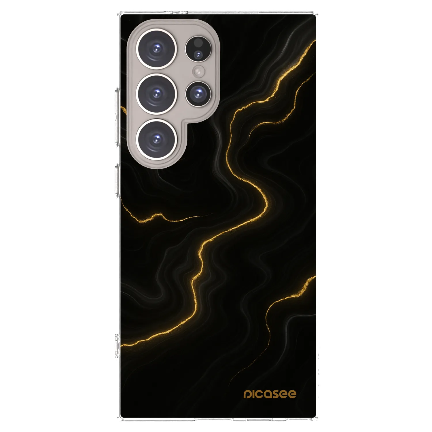 Picasee silikonowe przeźroczyste etui na Samsung Galaxy S24 Ultra S928B 5G - Thunder