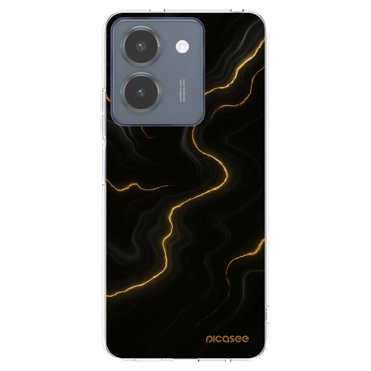 Picasee silikonowe przeźroczyste etui na Vivo Y36 4G - Thunder
