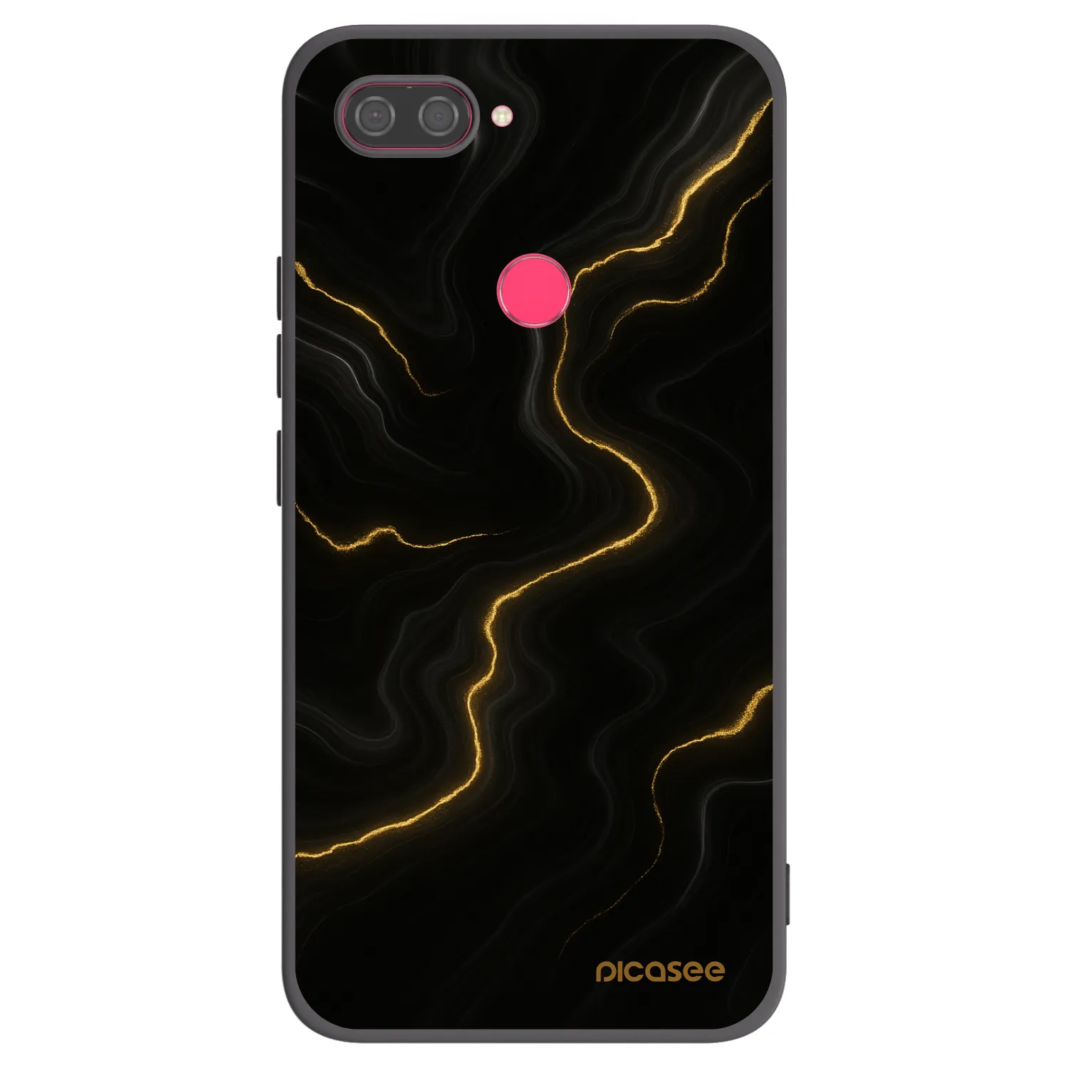 Picasee silikonowe czarne etui na Xiaomi Mi 8 Lite - Thunder