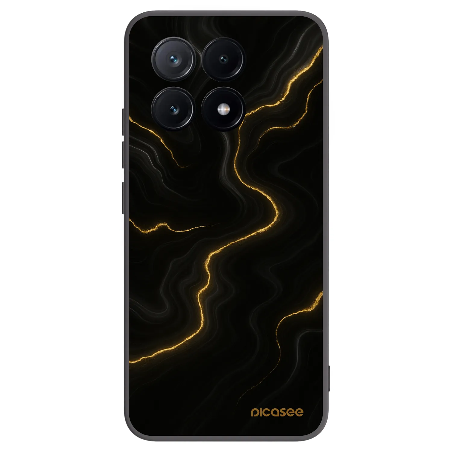 Picasee silikonowe czarne etui na Xiaomi Poco X6 Pro - Thunder