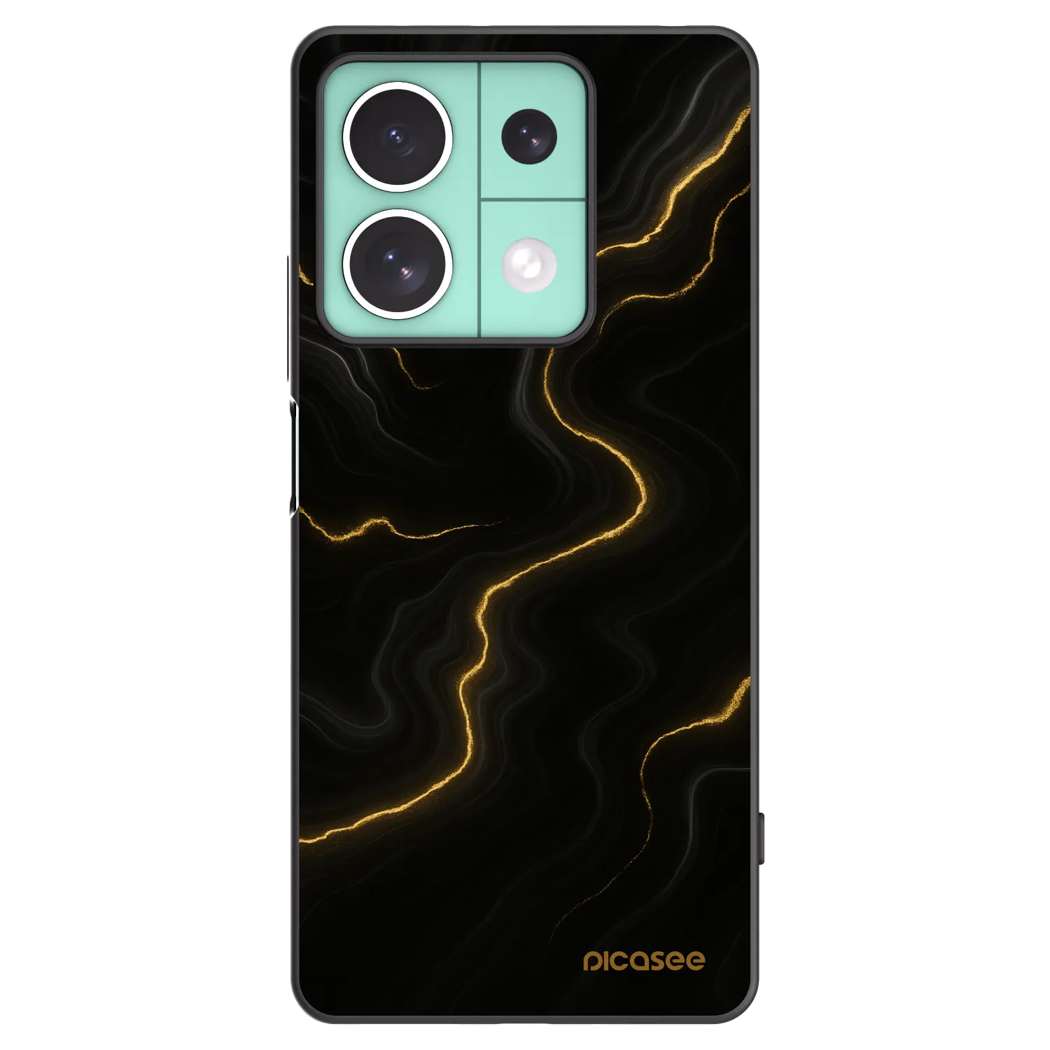 Picasee silikonowe czarne etui na Xiaomi Redmi Note 13 5G - Thunder