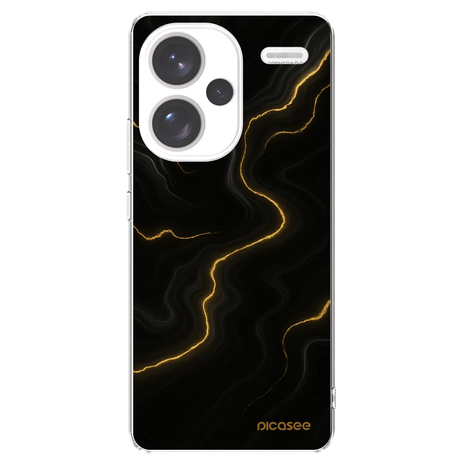 Picasee silikonowe przeźroczyste etui na Xiaomi Redmi Note 13 Pro+ 5G - Thunder