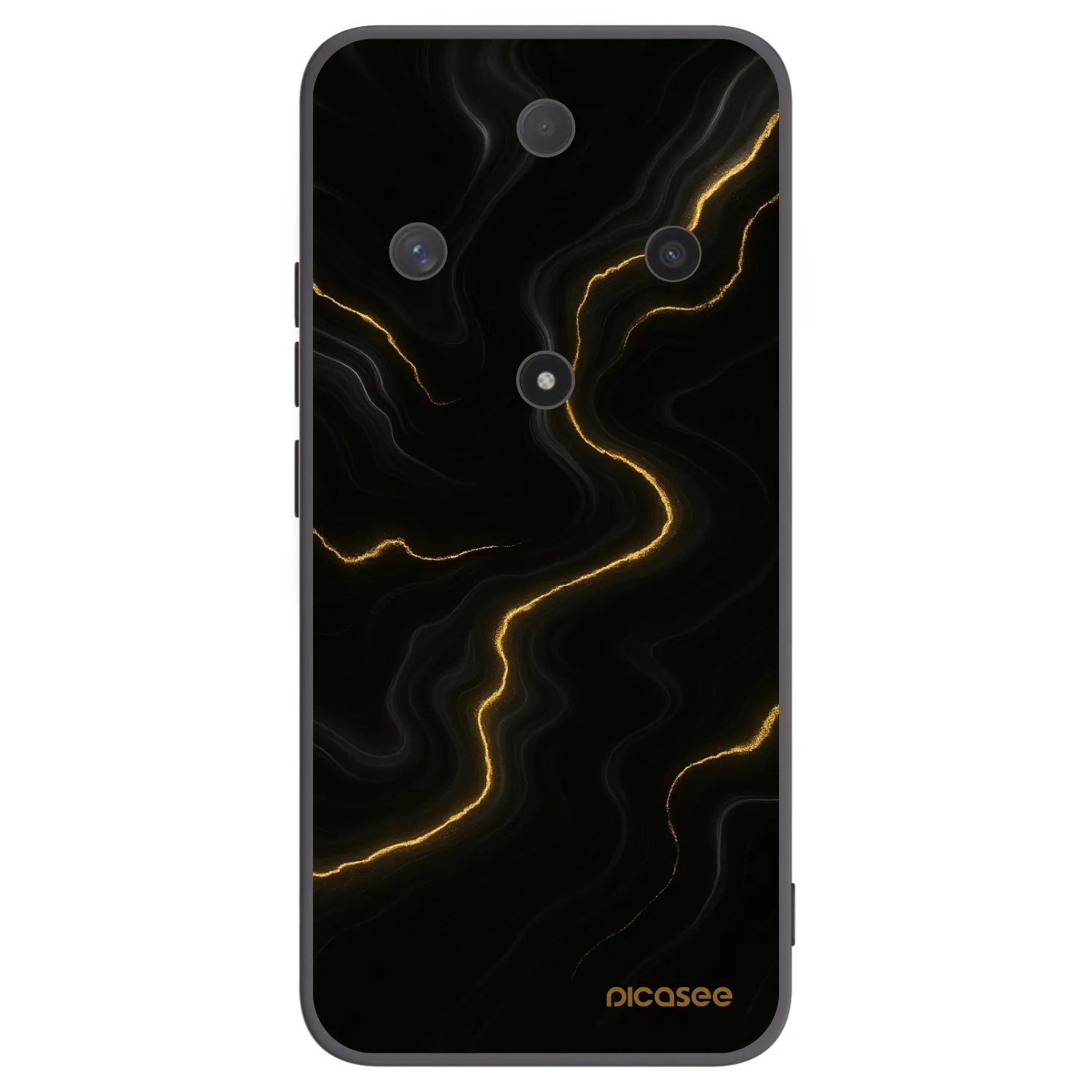 Picasee silikonowe czarne etui na Honor Magic6 Lite 5G - Thunder