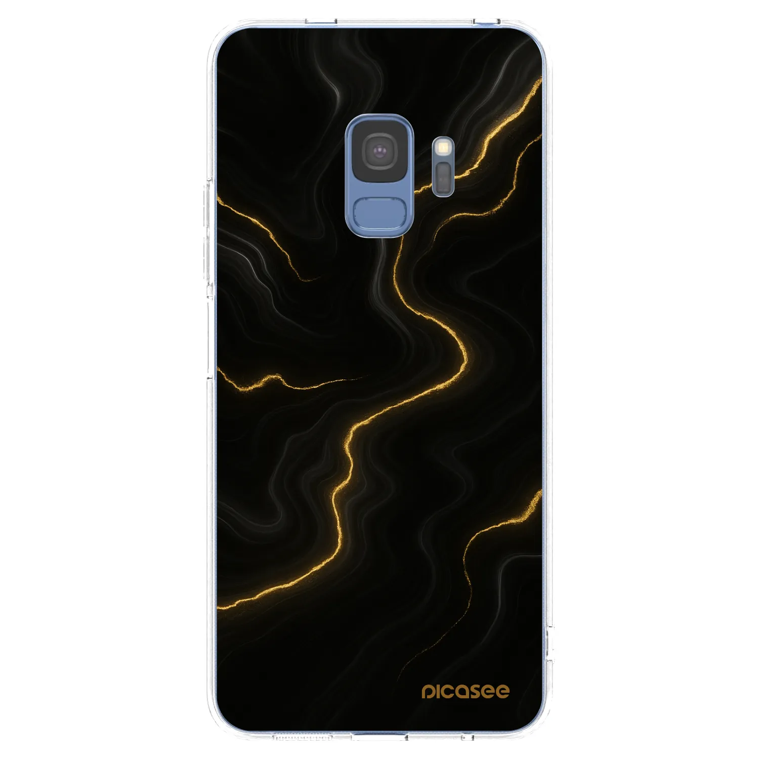 Picasee silikonowe przeźroczyste etui na Samsung Galaxy S9 G960F - Thunder