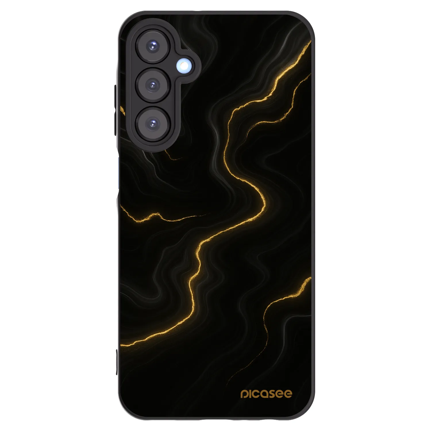 Picasee silikonowe czarne etui na Samsung Galaxy A25 A256B 5G - Thunder