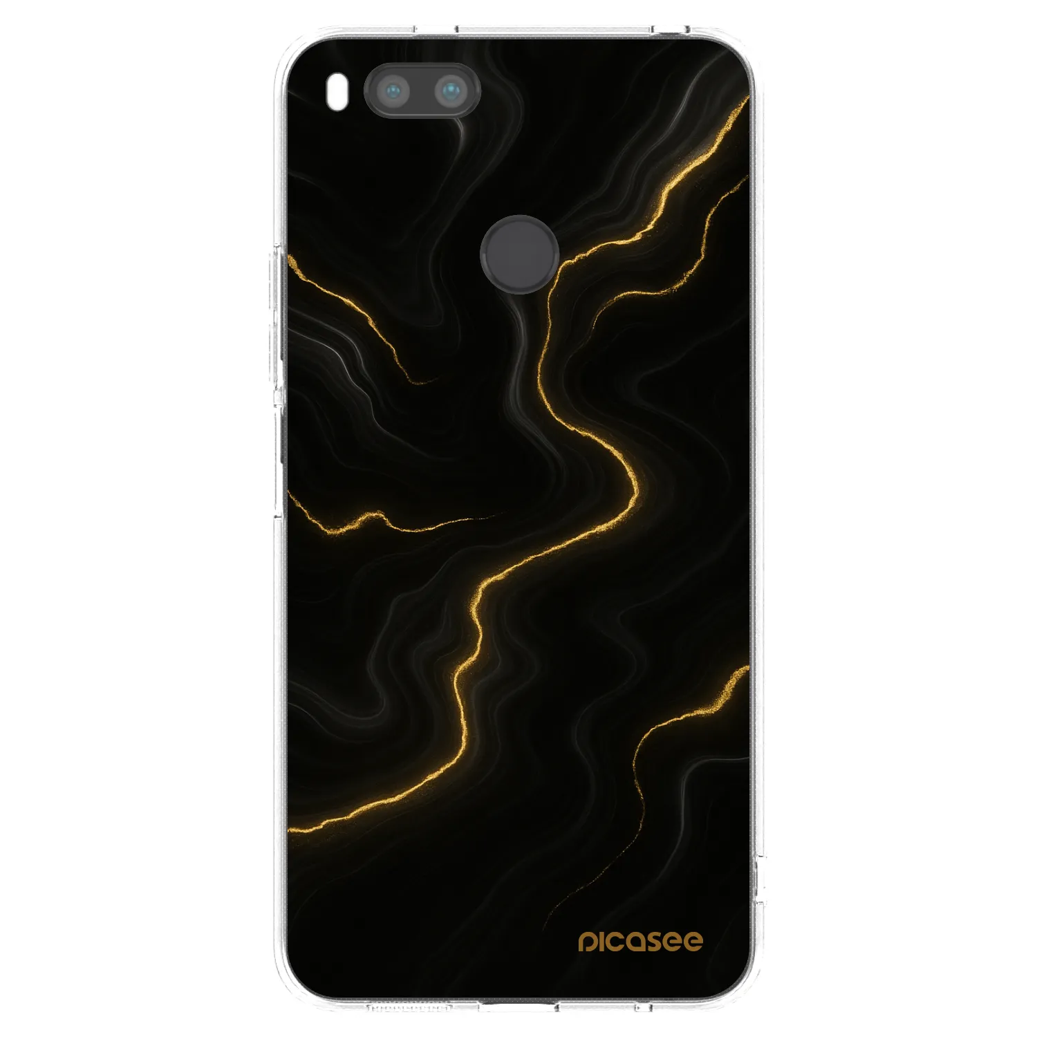 Picasee silikonowe przeźroczyste etui na Xiaomi Mi A1 Global - Thunder