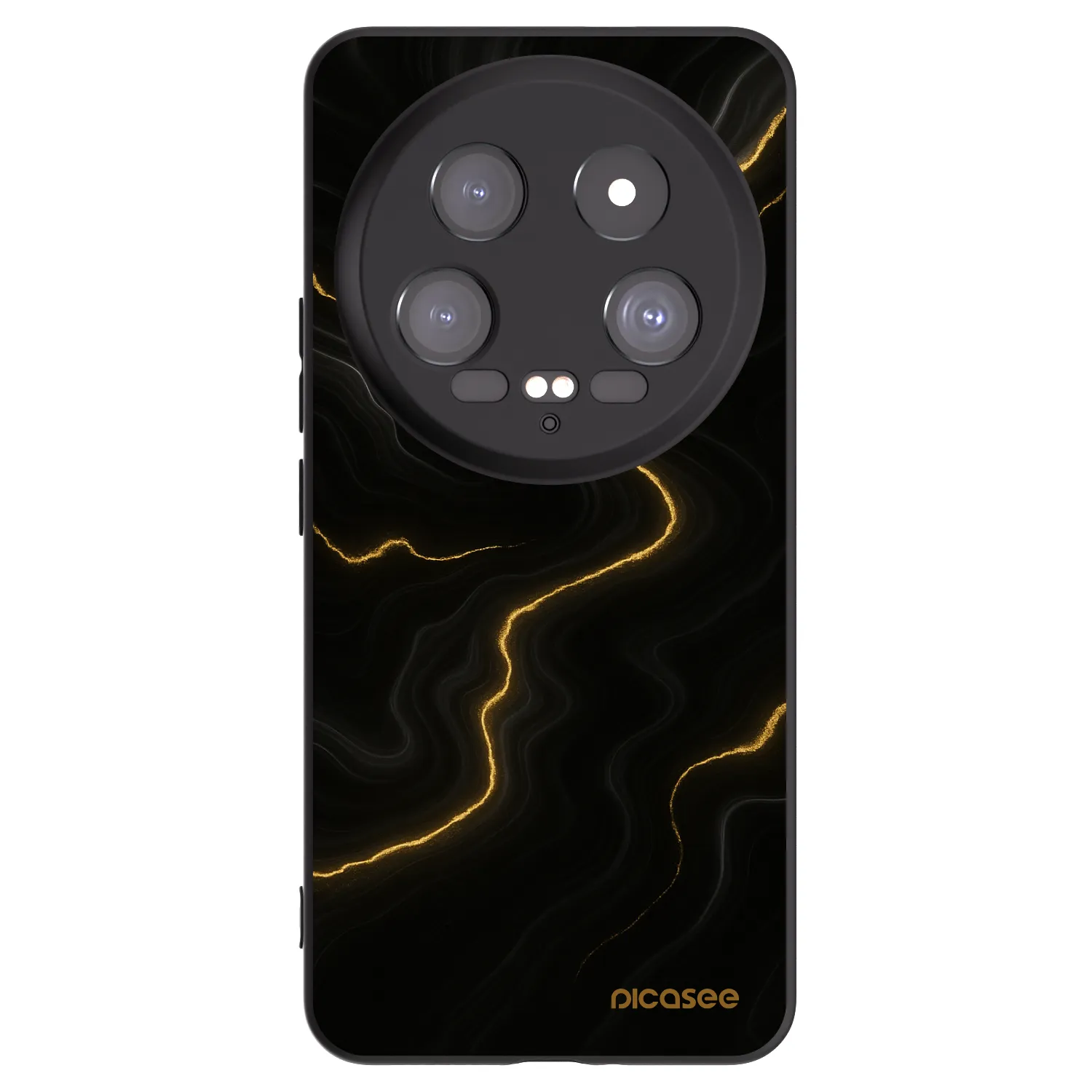 Picasee silikonowe czarne etui na Xiaomi 14 Ultra - Thunder