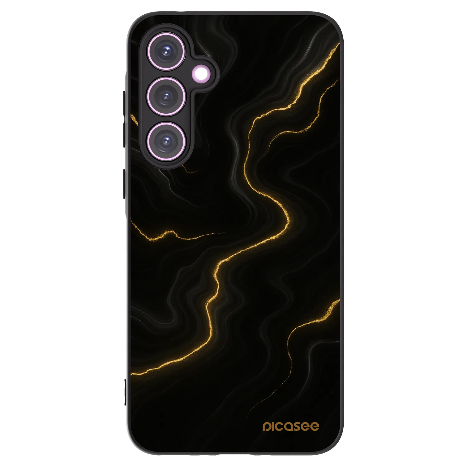 Picasee silikonowe czarne etui na Samsung Galaxy A35 5G A356B - Thunder