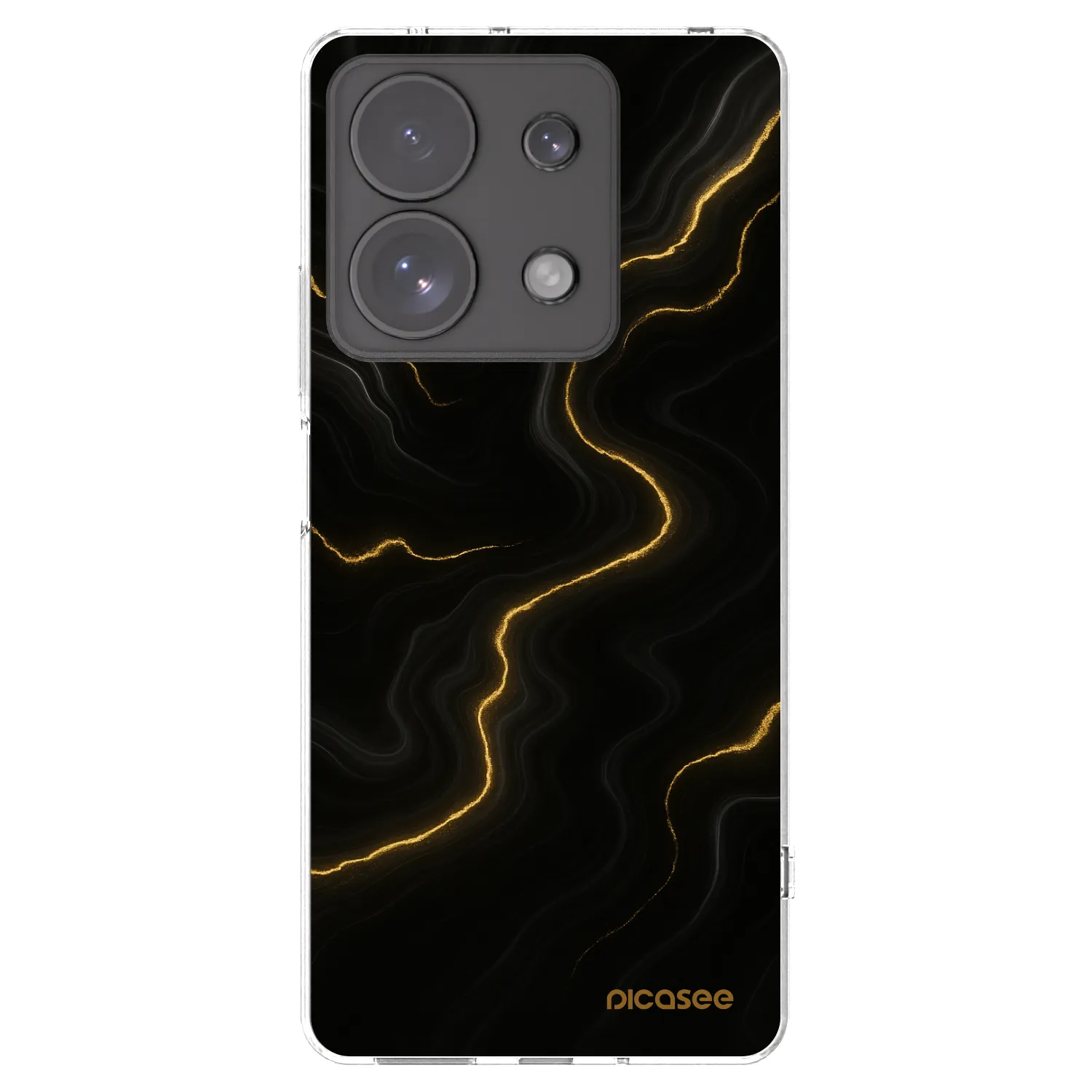Picasee silikonowe przeźroczyste etui na Xiaomi Redmi Note 13 Pro 4G - Thunder