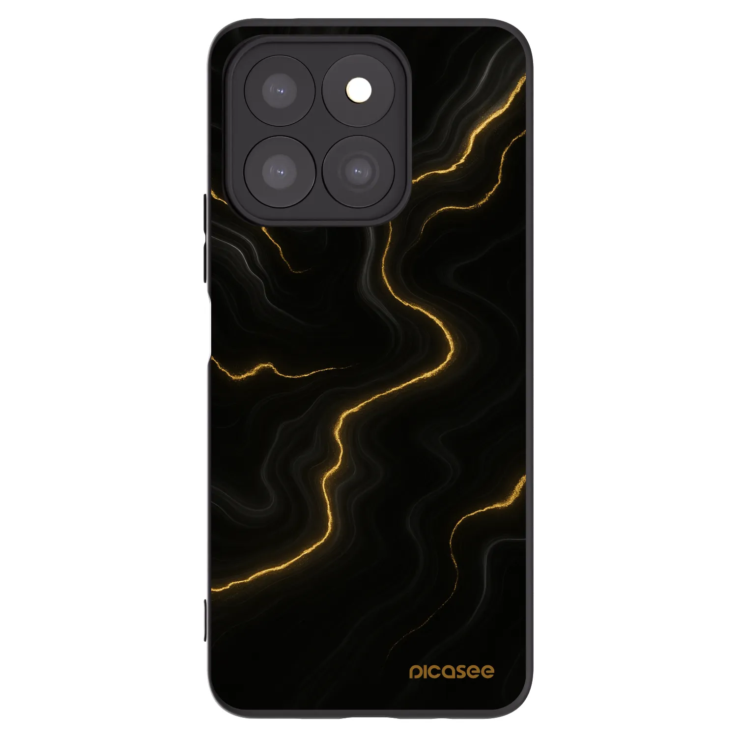 Picasee silikonowe czarne etui na Honor X8b - Thunder