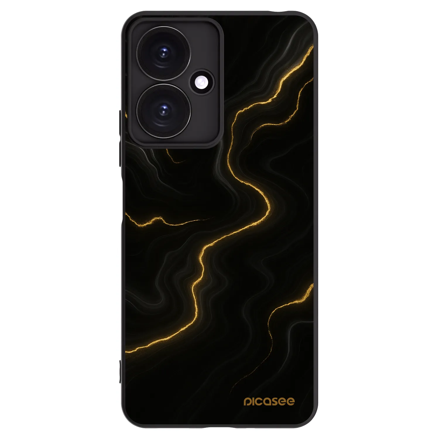 Picasee silikonowe czarne etui na Xiaomi Redmi 13C 5G - Thunder