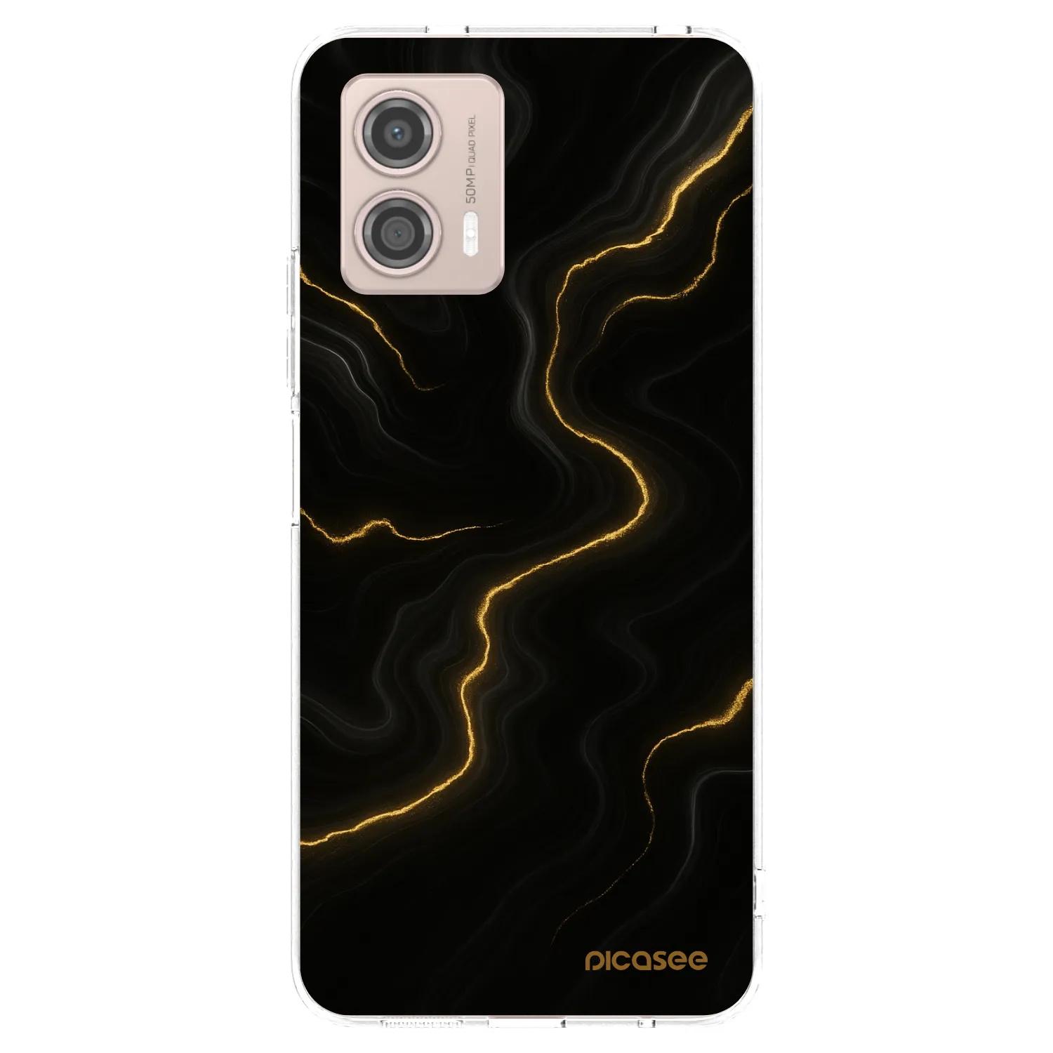 Picasee silikonowe przeźroczyste etui na Motorola Moto G53 5G - Thunder