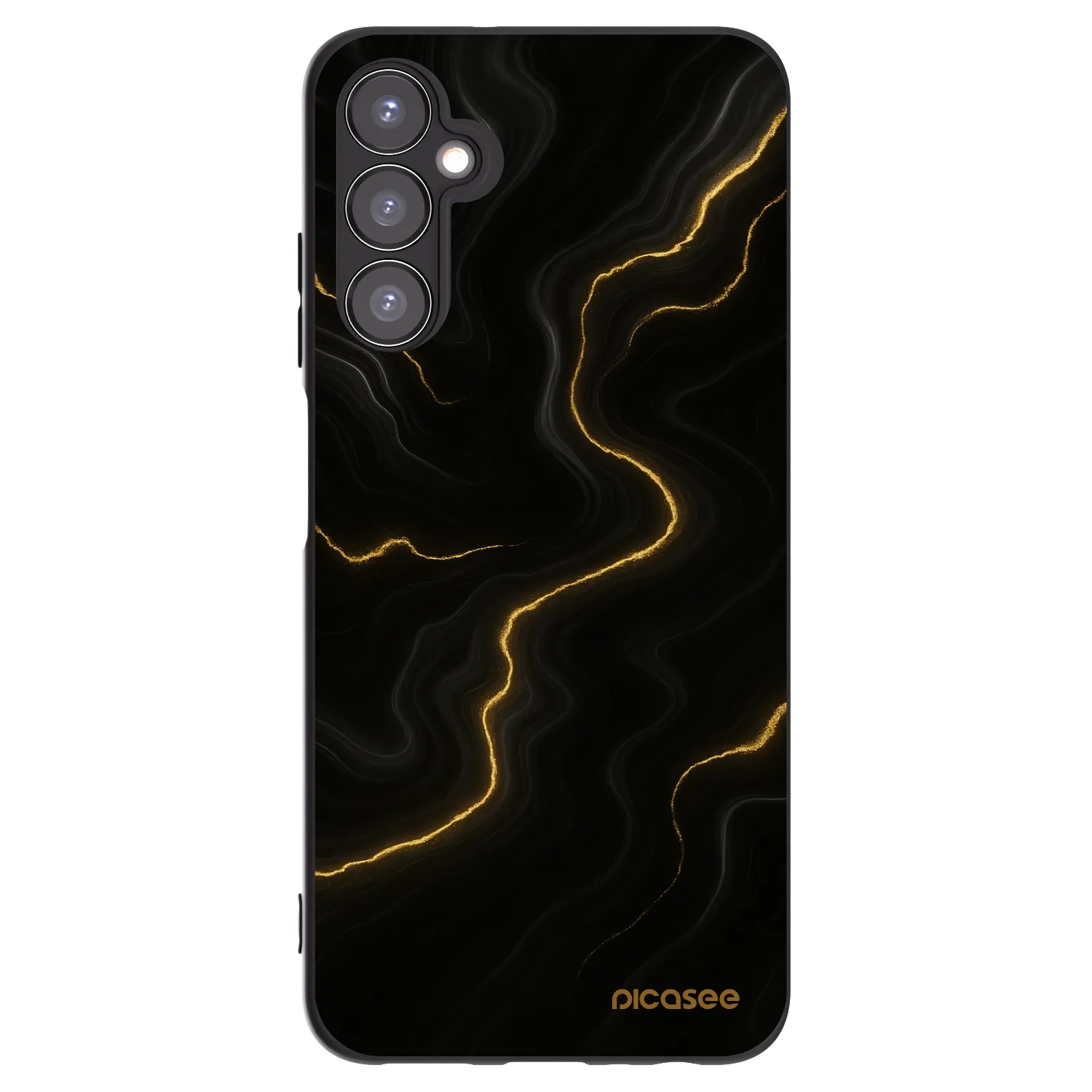 Picasee silikonowe czarne etui na Samsung Galaxy A05s A057G - Thunder