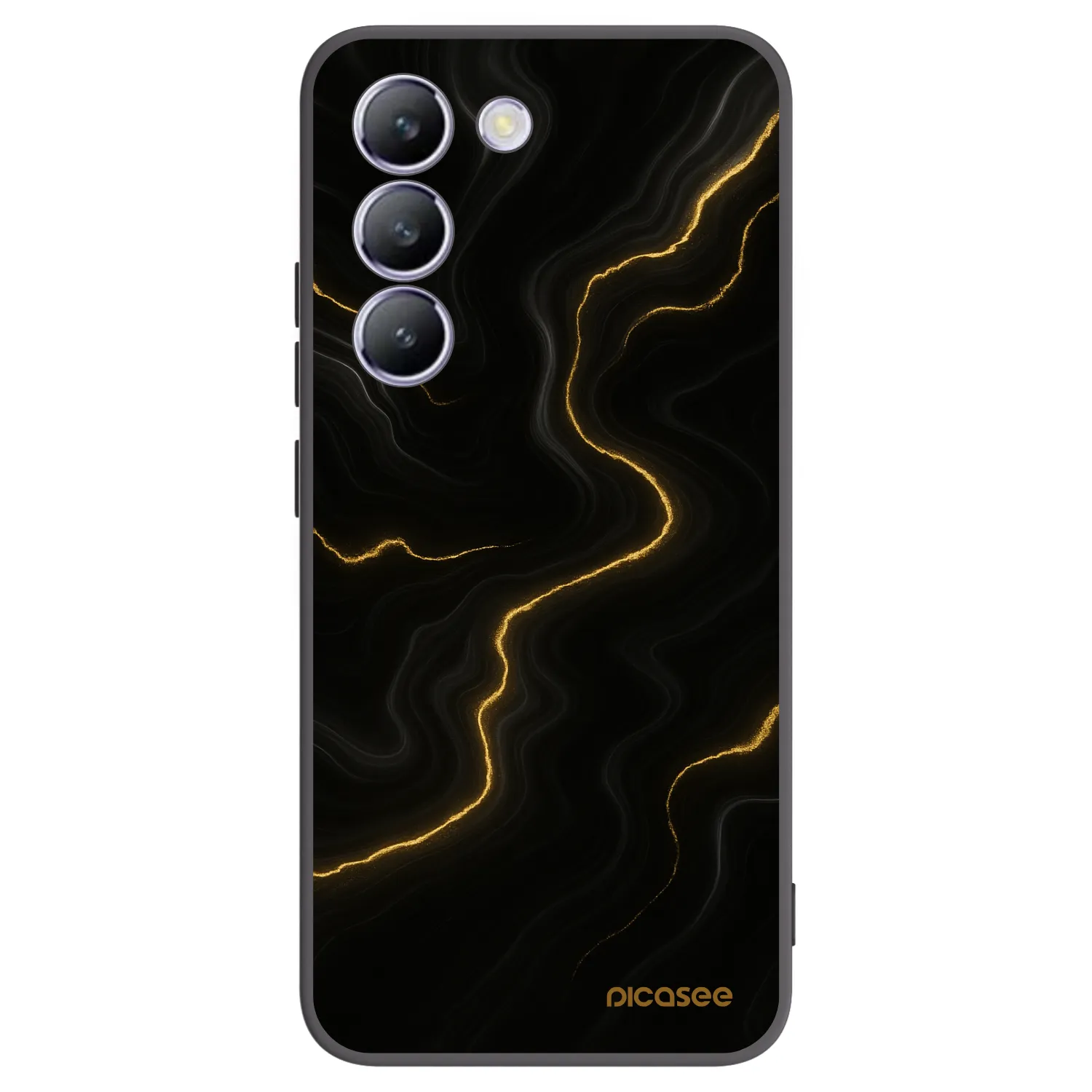 Picasee silikonowe czarne etui na Vivo V40 SE 5G - Thunder