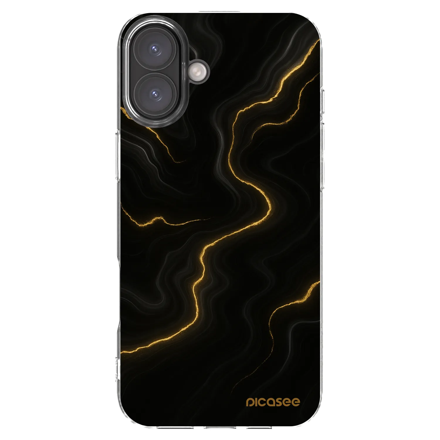 Picasee silikonowe przeźroczyste etui na Apple iPhone 16 Plus - Thunder