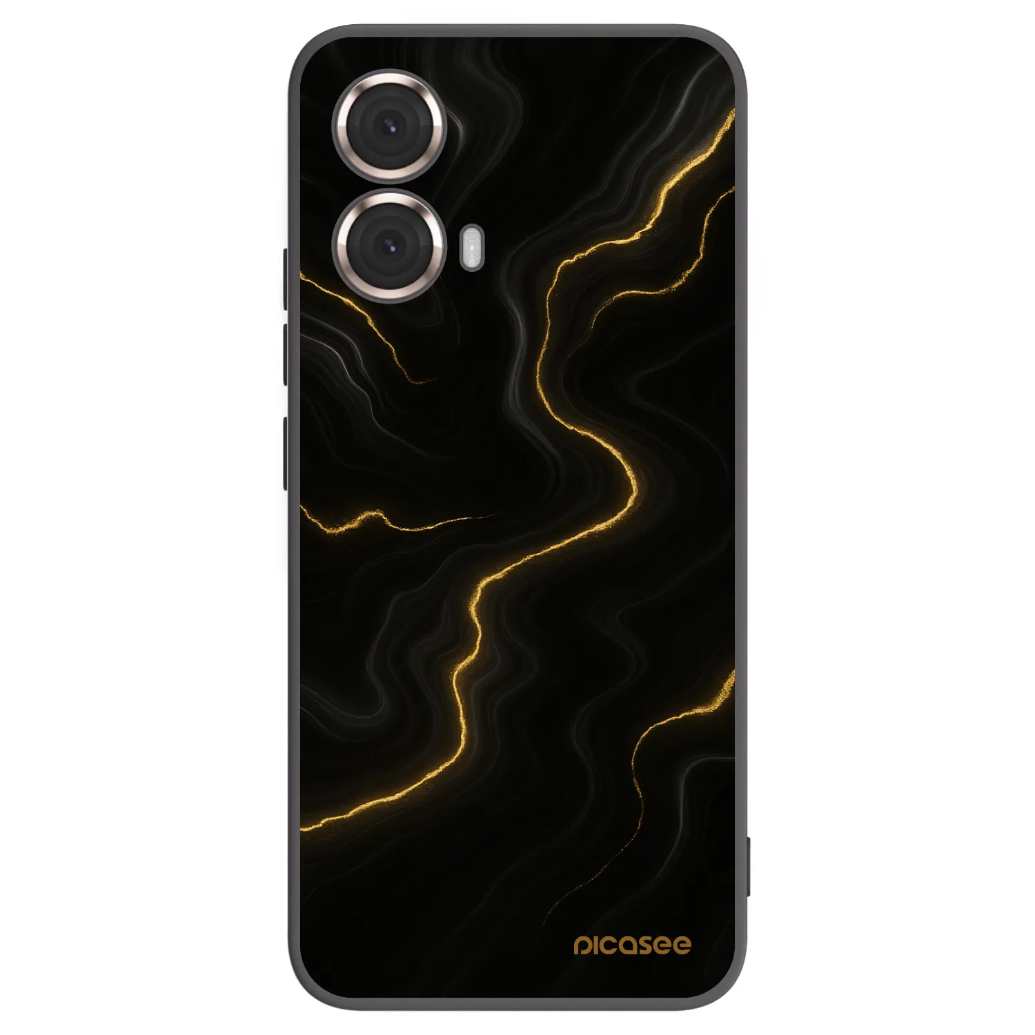 Picasee silikonowe czarne etui na Motorola Moto G85 - Thunder