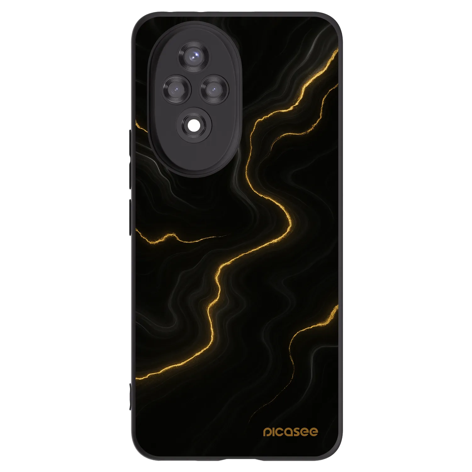 Picasee silikonowe czarne etui na Honor 200 Pro 5G - Thunder