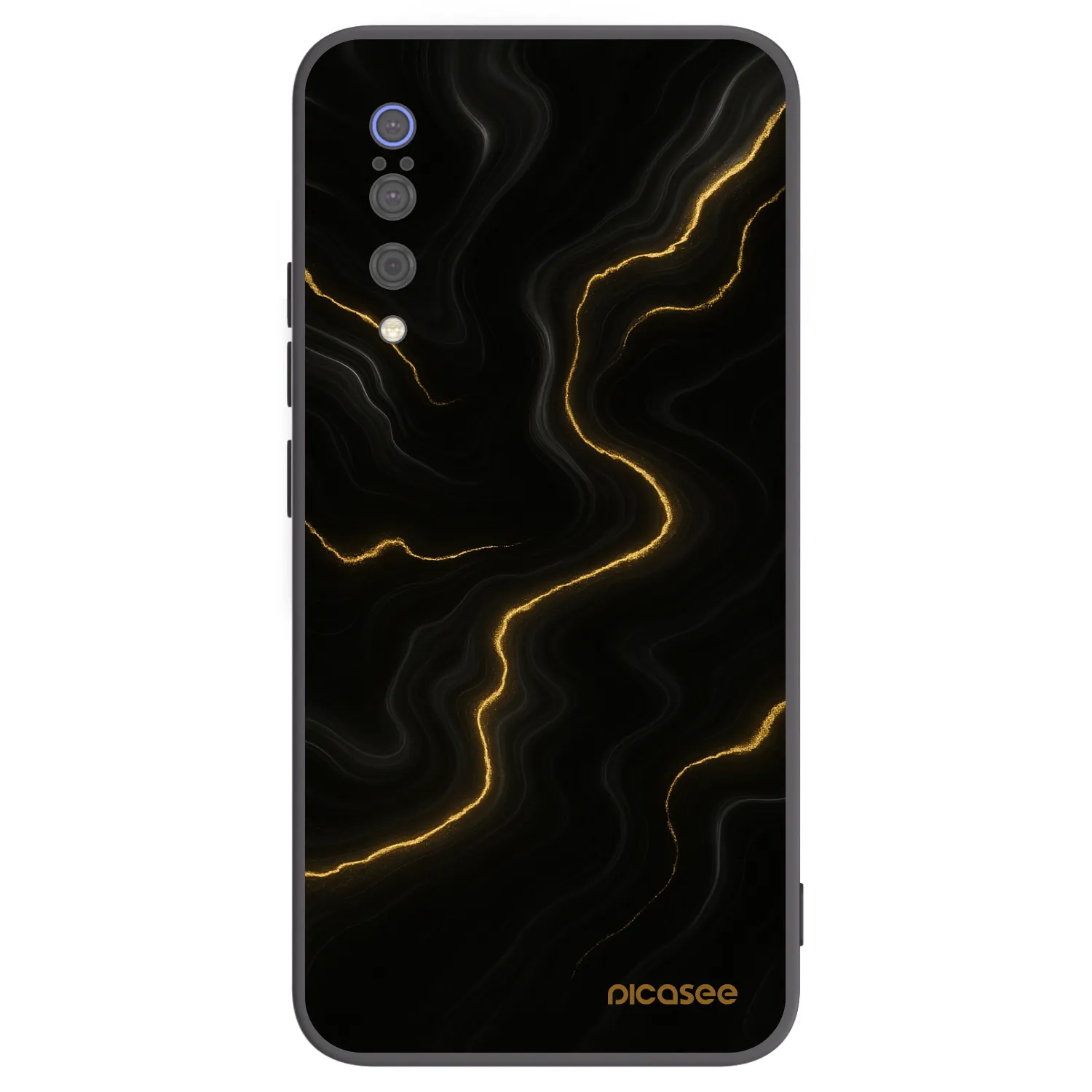 Picasee silikonowe czarne etui na Xiaomi Mi 9 - Thunder