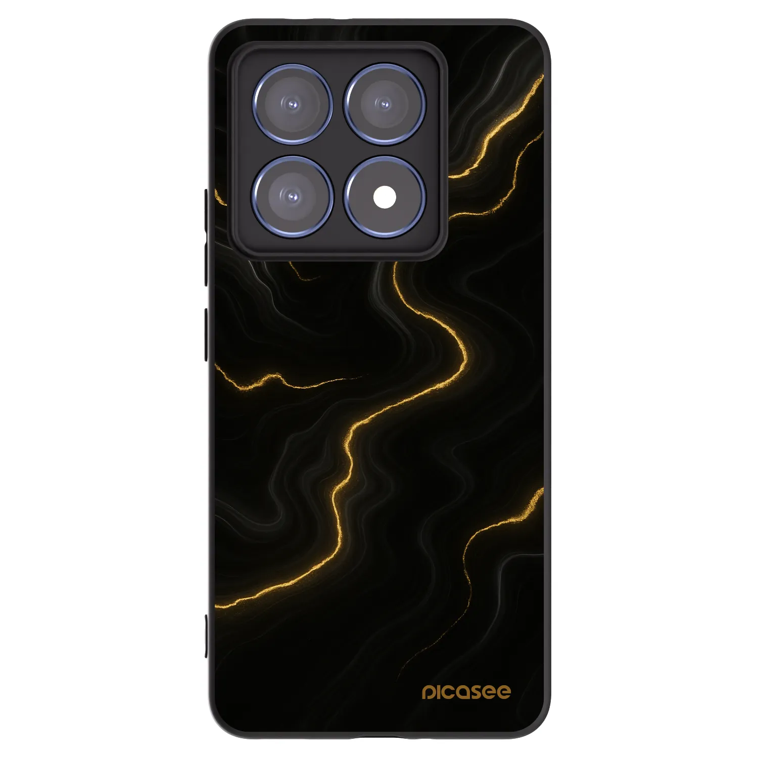 Picasee silikonowe czarne etui na Xiaomi 14T Pro - Thunder