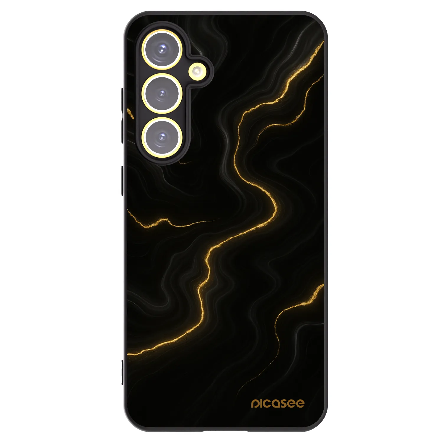 Picasee silikonowe czarne etui na Samsung Galaxy S24 FE S721B - Thunder