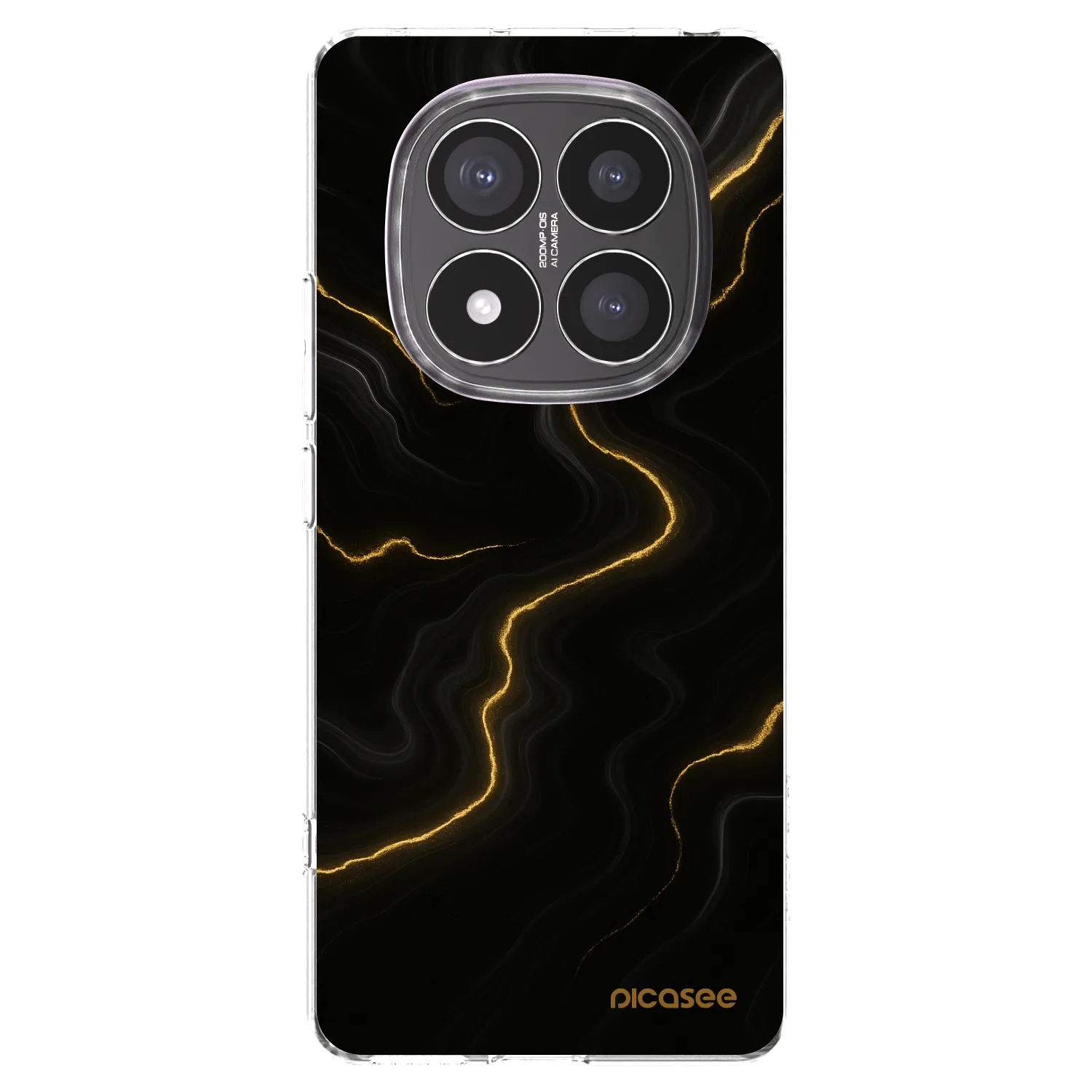 Picasee silikonowe przeźroczyste etui na Xiaomi Redmi Note 14 Pro+ 5G - Thunder